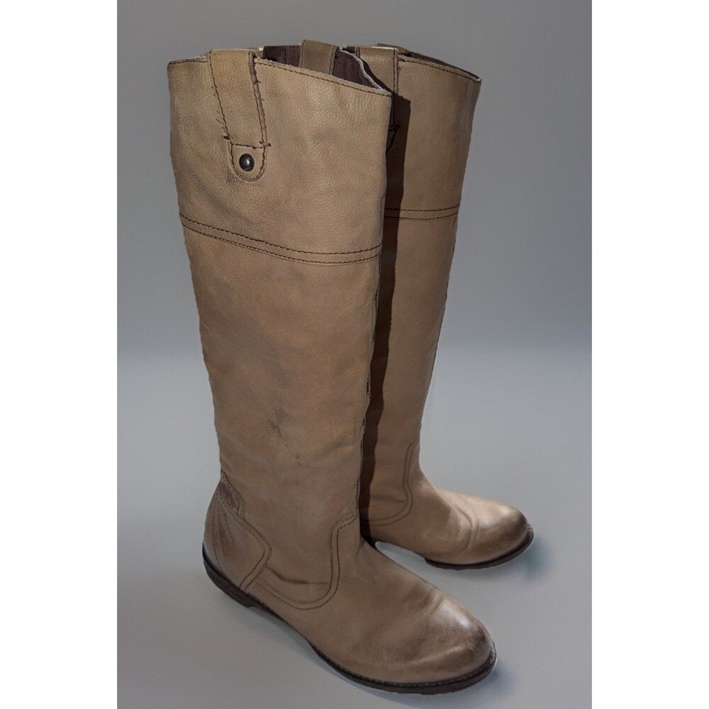 Womens OTBT Petaluma Tall Riding boots Leather Sz 7.5 M Distressed